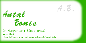antal bonis business card